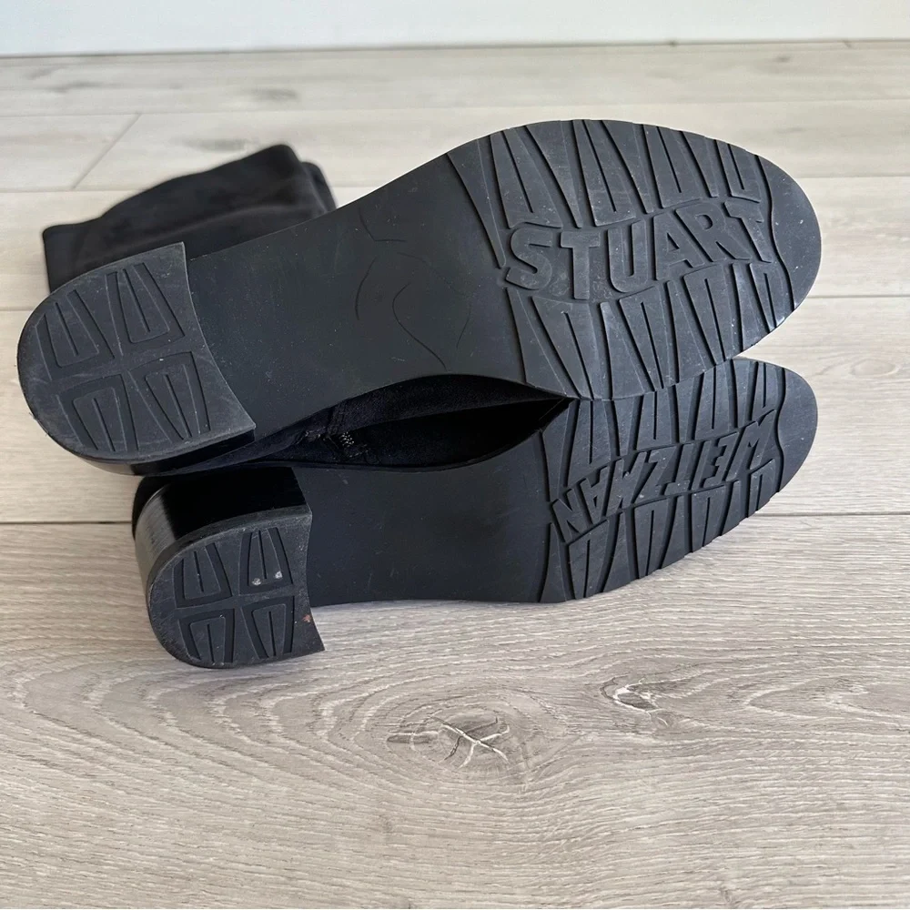 NIB Stuart Weitzman Black Suede Knee High Boots Women's 8 - Picture 9 of 12